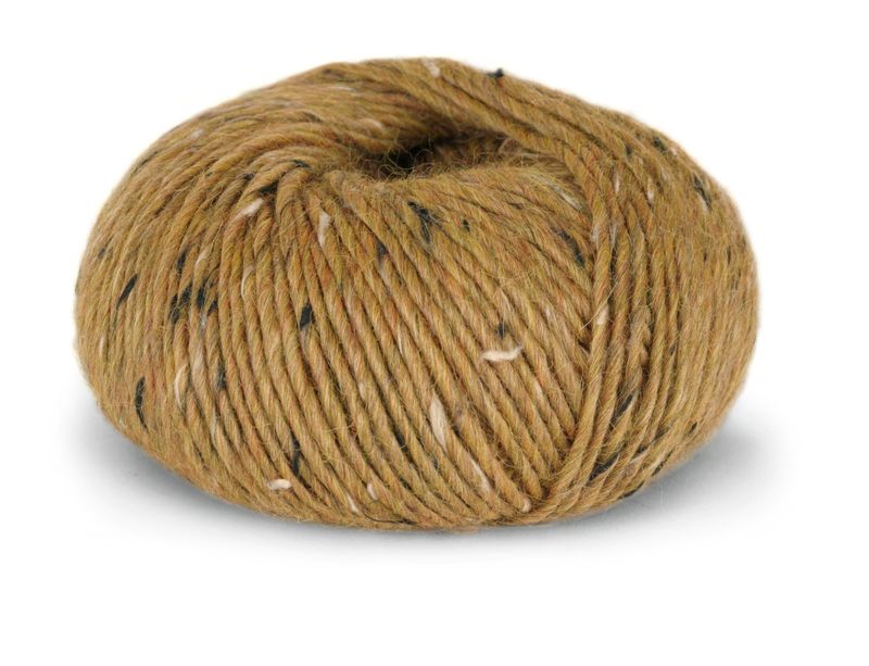 130 Alpakka Tweed Sennep_utgående farge